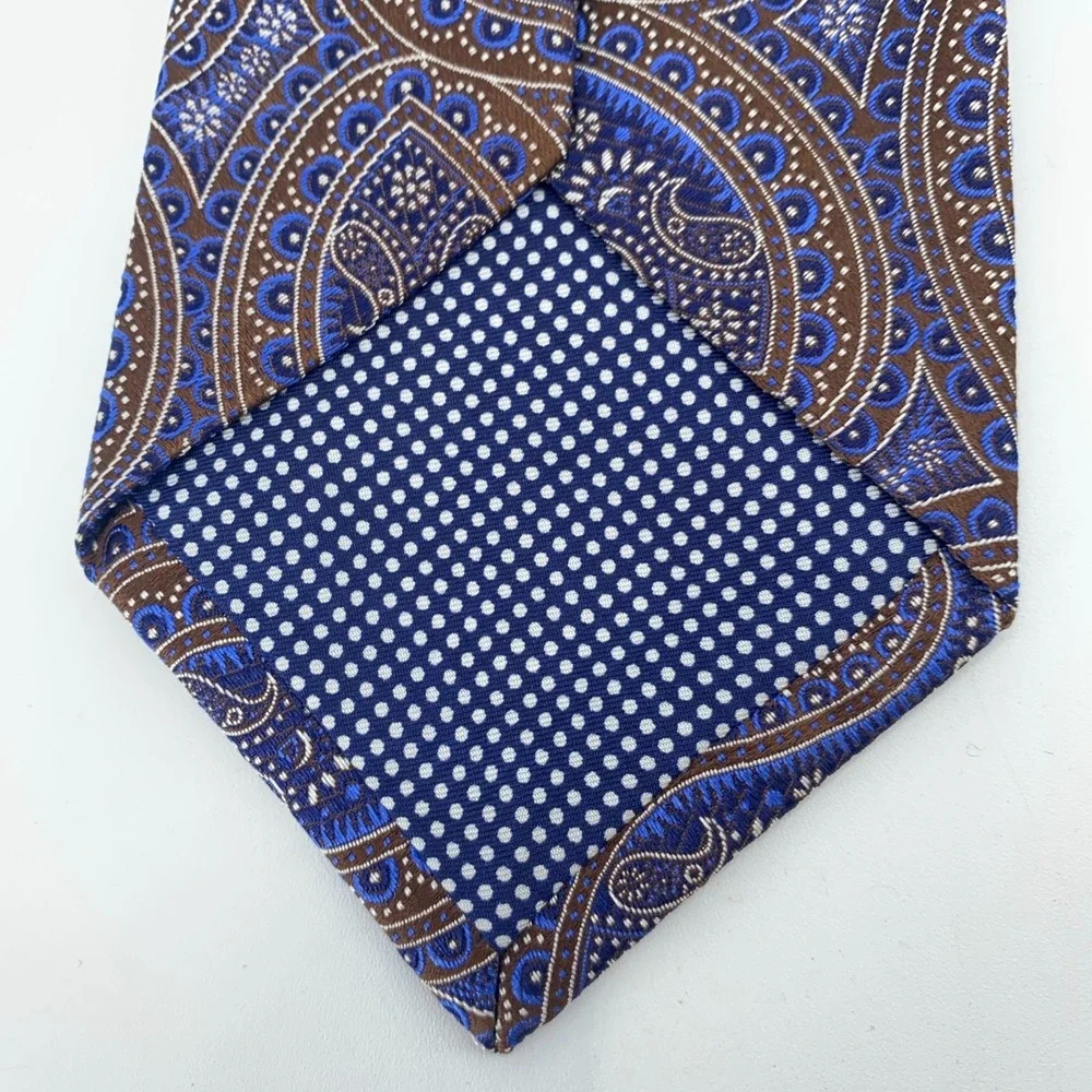 Eton Tie Mens One Size Multi Paisley Silk Classic Luxury Necktie England Made